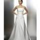 Elegant Floor Length Fit N Flare Strapless Satin Bridal Gowns With Pleats - Compelling Wedding Dresses