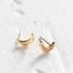 18k Gold-Plated Rhinestone Icon Post Earring