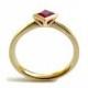Square Ruby Ring, Unique Engagement Ring, 14k Yellow Gold Ring, Geometric Jewelry, Square Gold Ring with Ruby