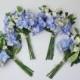 Bridesmaid Bouquet, Wedding Bouquet, Wedding Flowers, Faux Bouquet, Silk Flowers, Boho Bridesmaid Bouquet, Blue Hydrangea Bouquets, Bundles