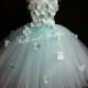 Aqua Flower Girl Dress - Aqua Hydrangea Flowergirl Dress... Aqua Bridesmaid Dress ...OTHER COLORS AVAILABLE, Sizes Baby up to Size 12