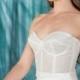 Chantilly Lace Bustier, Silk Organza Corset, Fully Boned, Bridal Corset, Lace bridal corset top with zipper back