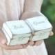Bride & Groom's ring boxes • rustic ring box set