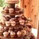 Rustic Cupcake Stand 5 Tier (Tower / Holder) for Donuts or Pastries for Wedding, Birthday, Shower, Anniversary, Party - Wood Wooden