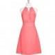 Watermelon Azazie Karen - Chiffon Bow/Tie Back Halter Knee Length Dress - Cheap Gorgeous Bridesmaids Store