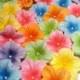 Gum paste Flowers Pastel Colors 30 piece Set with Ivory Dragee