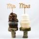 Mr & Mrs Wedding Cupcake Toppers - CUTOUT - Wedding Cupcake Cake Toppers - Rustic Wood or Classy Acrylic