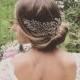 Bridal hair comb, wedding hair comb, freshwater pearl comb, gold headpiece, gold hair vine, boho, Grecian, hair accessories, back of head
