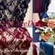 Navy & Burgundy Lace Table Runners/3ft -10ft long x 7in wide/Wedding Decor/Table Decor/NAVY/burgundy weddings/Centerpiece/Weddings