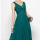 Emerald Beaded Lace Chiffon Gown by Alyce Black Label - Color Your Classy Wardrobe