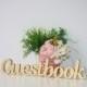 Freestanding <Guestbook>.Wedding Signs.Reception Decor. Wood Wedding Guestbook Sign.