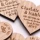 Save The Date Magnet, Rustic Heart Wooden Wedding Magnet, Rustic Save the Date Personalised Wedding Invite, Custom Wedding Magnet
