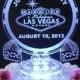 Las Vegas Lighted Wedding Cake Topper Acrylic Laser Engraved LED Cake Top