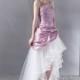 Chic A-Line Spaghetti Strap High-Low Ice Tulle Wedding Dress CWLH13003 - Top Designer Wedding Online-Shop