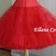 Tea Length Crinoline. Red MEGA Fullness Petticoat. Available in Other Colors.