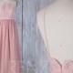 2017 Blush Chiffon Bridesmaid Dress Removable  Belt, Lace Top Wedding Dress, Spaghetti Straps Prom Dress, Long Maxi Dress Full Length (L292)