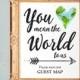 You mean the world to us please sign our guest map - Printable 8x10 and 5x7 wedding sign