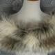 Faux Fur Shrug, Brown/Cream Raccoon Faux Fur Shawl, Fur Stole, Wedding Shoulder Wrap