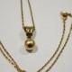 Vintage Gold plated necklace, Vintage necklace, 925 sterling silver, Vintage Jewelry, Vintage Silver gold plated, Ukraine, Ball pendant