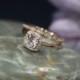 VS Morganite Ring Set Round Morganite Ring For Engagement Wedding Solid 14K Rose Gold Ring Set Wedding Ring Set Engagement Ring Set