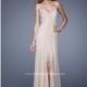 Aquamarine La Femme 20784 - Chiffon High Slit Open Back Dress - Customize Your Prom Dress
