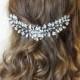 Bridal hairpiece Swarovski Bridal Headpiece Rhinestone hair piece Crystal Wedding Hair Accessories Bridal Adornment hair comb Leaf Hair Comb
