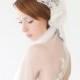 Wedding Veil, Beaded Lace Mantilla Ivory Bridal Veil - Everlasting Love - Made to Order