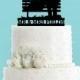Custom Couple Reading on Park Bench Bride and Groom Wedding Acrylic Wedding Cake Topper