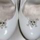 Skull and Crossbones shoe clips, bridal, wedding, prom, goth wedding, halloween, shoe clips, rhinestone shoe clips, clips for bridal shoes