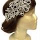 Silver Flapper Headpiece, Gatsby Wedding, Rhinestone Headband, 1920s Dress, Bridal Hair Accessories, Wedding Headpiece, Fascinator, Costume