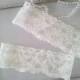 SALE Plain Wedding Garter set, Ivory Bridal Garter, Lace garter, Ivory Garter Style #GS0015