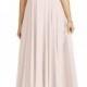 Dessy Collection Lux Off the Shoulder Chiffon Gown