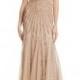 Adrianna Papell Sleeveless V-Neck Embellished Gown