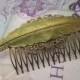 Big Feather Hair Comb Woodland Wedding Vintage Hair combs Bridal Hair Accessories Decorative Combs feather Hair comb