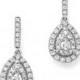 Bloomingdale&#039;s Diamond Cluster Teardrop Earrings in 14K White Gold, 1.0 ct. t.w. - 100% Exclusive