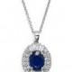 Bloomingdale&#039;s Sapphire and Diamond Pendant Necklace in 14K White Gold, 18&#034;&nbsp;- 100% Exclusive