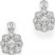 Judith Ripka Sterling Silver La Petite Snowflake Cluster Earrings with White Sapphire