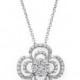 Bloomingdale&#039;s Diamond Cluster Clover Pendant Necklace in 14K White Gold, .50 ct. t.w.&nbsp;- 100% Exclusive