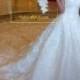 Details About Luxury Bead Off Shoulder Cathedral Train White Lace Bride Wedding Dress Size 6 8