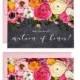 Rustic Floral Will You Be My Bridesmaid? Card 
