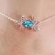 Crab Seed Bead Chain Link Anklet