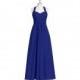 Royal_blue Azazie Savannah - Chiffon Floor Length Bow/Tie Back Halter Dress - Charming Bridesmaids Store