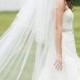 2 Tier Floor Length Veil 27".72" PENCIL Edge. Bridal Veil,wedding Veil. Long Veil with  detachable comb