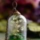 Peridot Steampunk Pendant - Miniature Bonsai Tree Terrarium