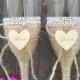 Handmade Rustic Wedding Champagne Glasses for Groom and Bride 
