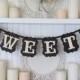 SWEETS Banner, Wedding Decoration, Sweets Sign, Candy Bar Sign, Party Decoration