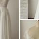 A-line Plus Sizes / Petite Wedding Dress - Chic & Modern Open Back / See-Through Wedding Dresses Sweep / Brush Train Scoop Chiffon / Lace
