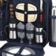 Picnic At Ascot Navy Two-Person Coffee & Picnic Backpack Set