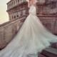 Junoesque Acetate Satin Spaghetti Straps Neckline Mermaid Wedding Dresses With Beaded Lace Appliques - overpinks.com