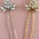 Bridal hair pin, bridesmaid hair pin, crystal hair pin, gold hair pin, silver hair pin